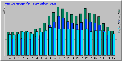 Hourly usage for September 2023