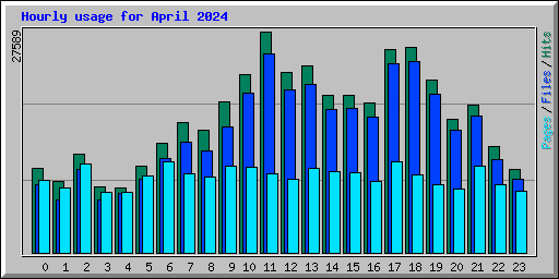 Hourly usage for April 2024